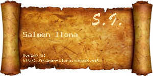 Salmen Ilona névjegykártya